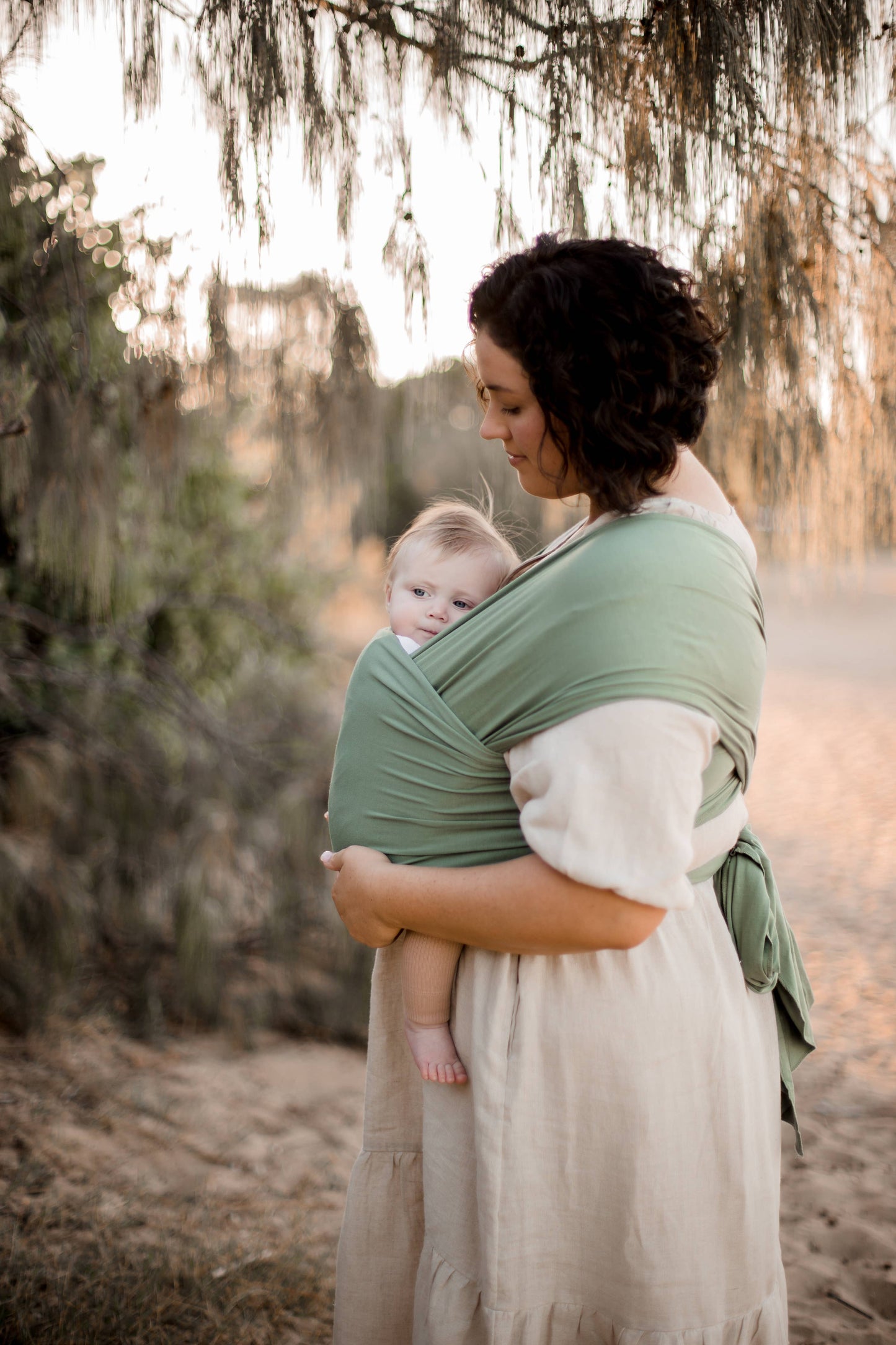 Baby Wrap Carrier - Forrest Green - Joey Mama