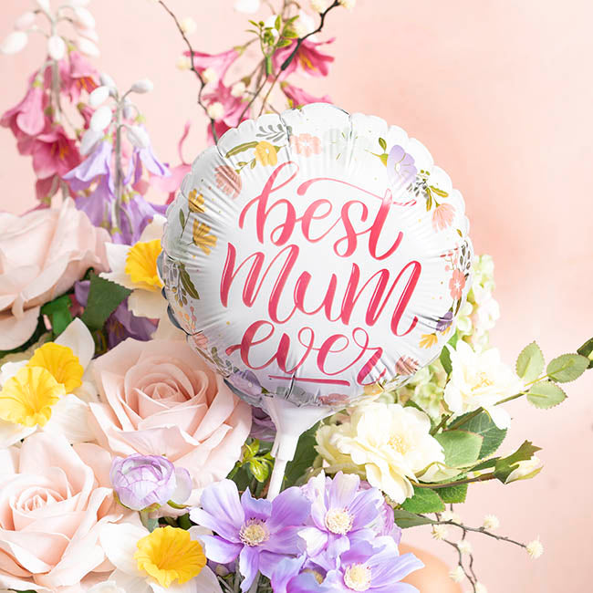 Mini Best Mum Ever Stick Balloon (22.5cm) - Balloon