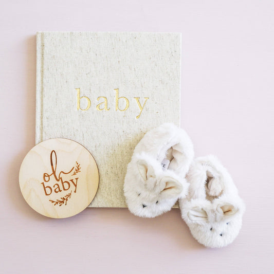 Luxe Bunny Booties Ivory - Alimrose