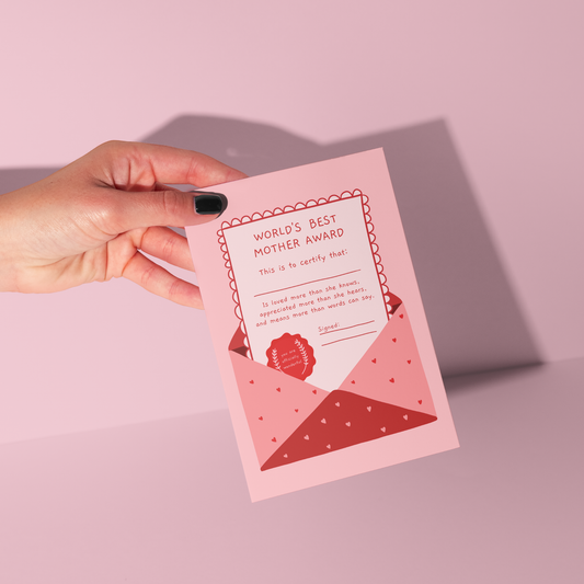 Mother's Day Card | World's Best Mother Award - Rosalie Card