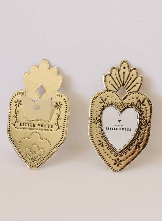 Mini Heart Photo Frame - Gold