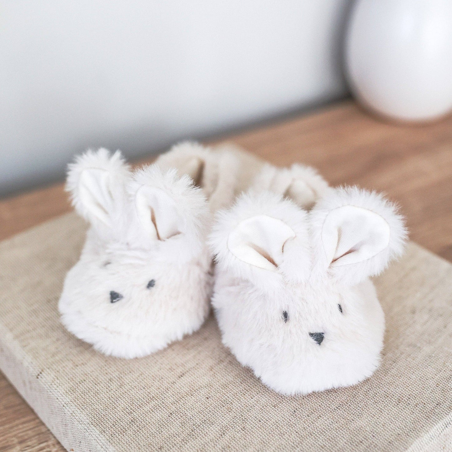 Luxe Bunny Booties Ivory - Alimrose