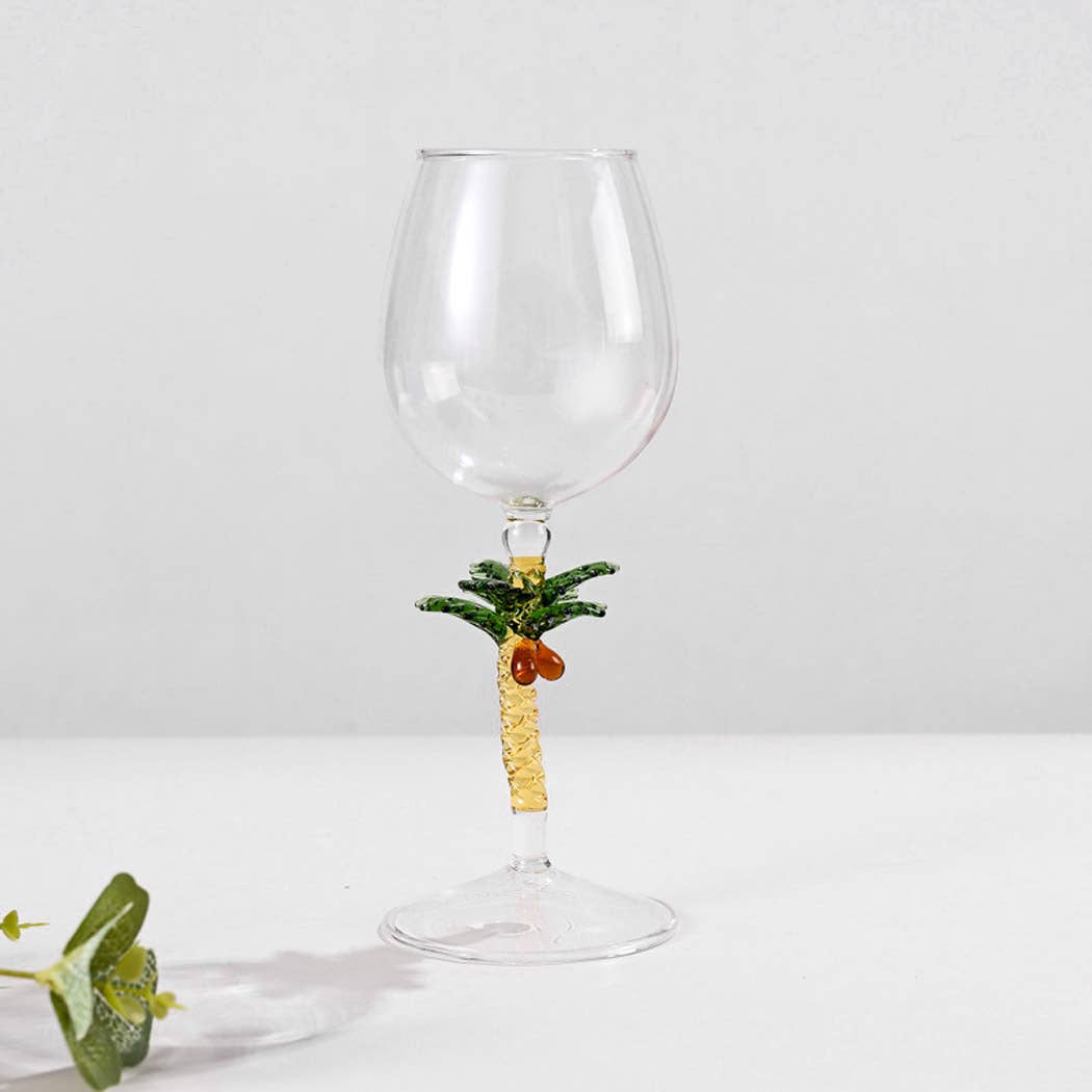 Palm Tree Wine Glass - Tutu Home