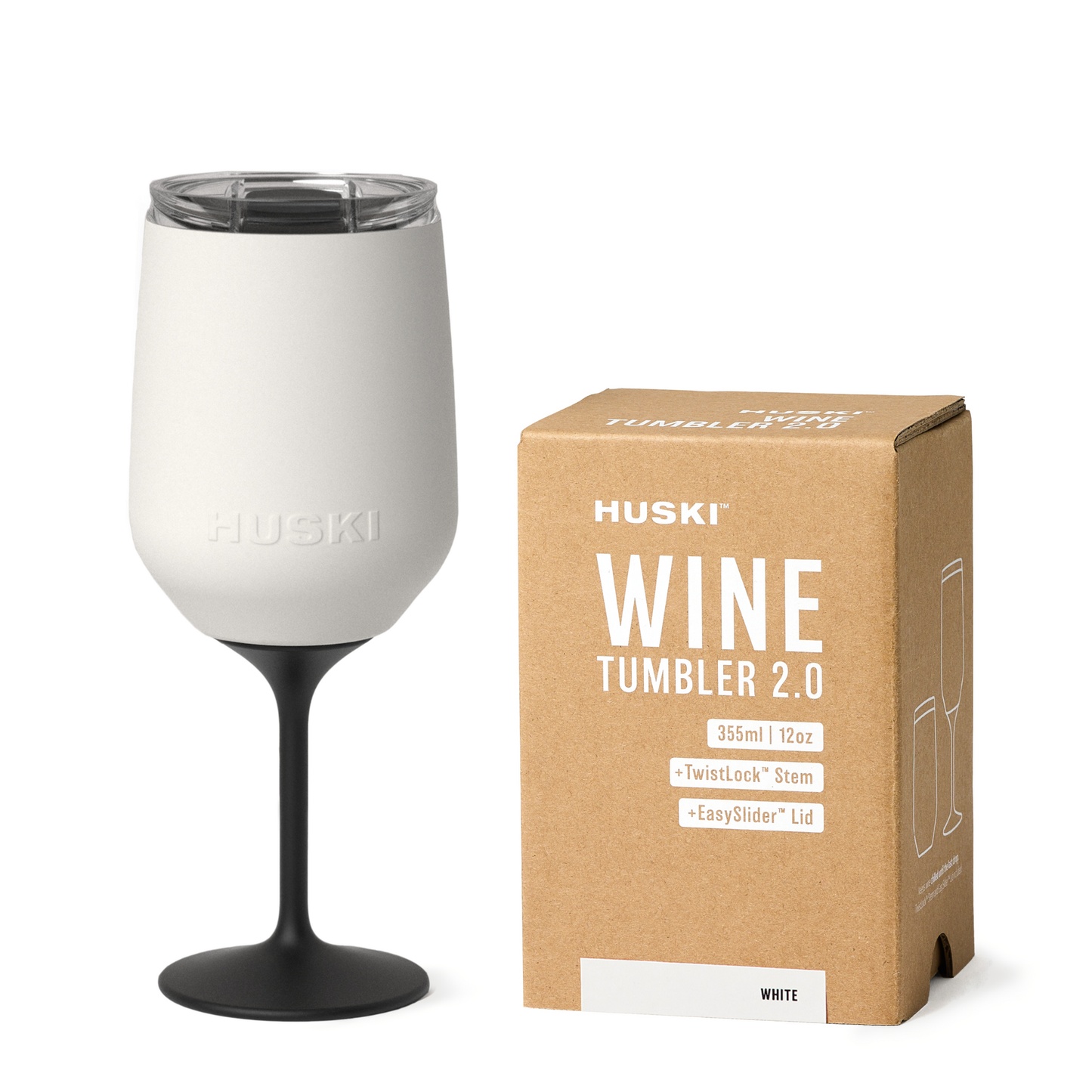Huski Wine Tumbler 2.0 - White - Huski
