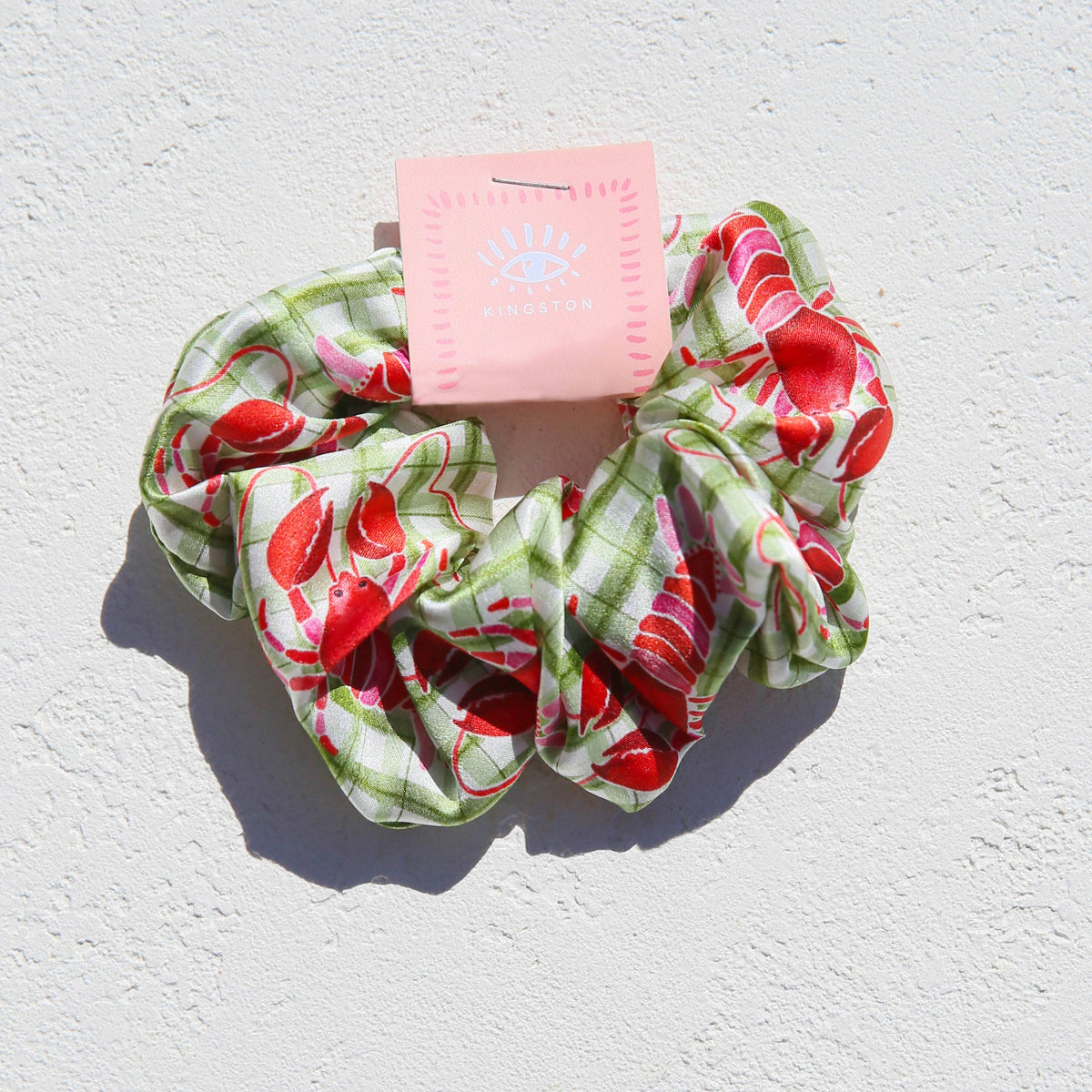 100% Silk Lobster Scrunchie by Jemima Kingston