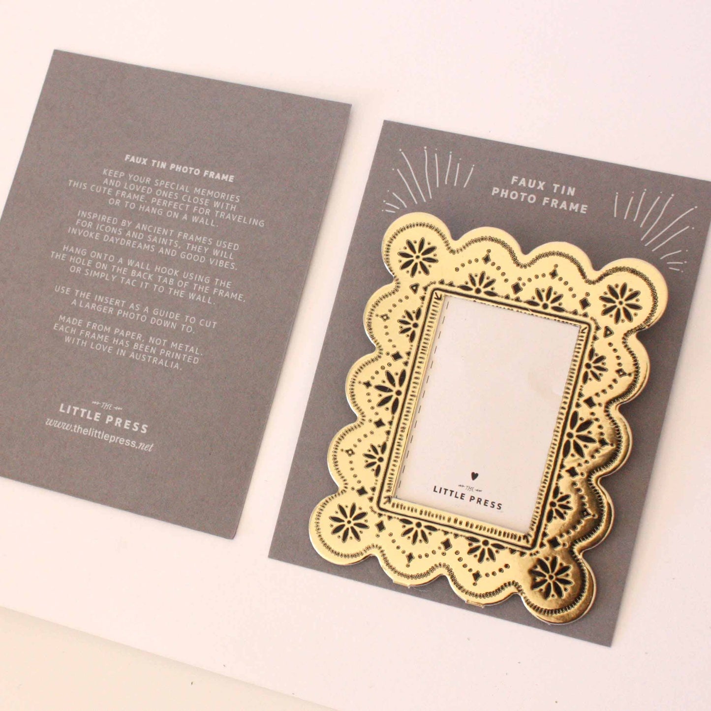 Faux Tin ~ Biscuit Photo Frame