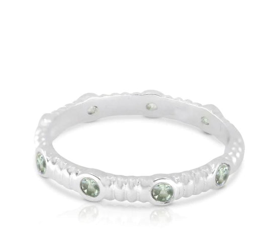 Asymmetric Silver Stacker Ring - Toni May