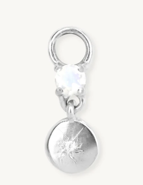 Chloe Silver Moonstone Earring Charm - Toni May
