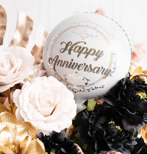 Mini Happy Anniversary Stick Balloon (22.5cm)