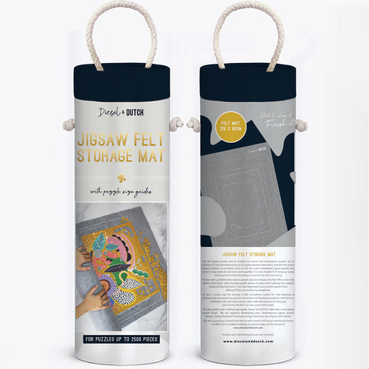 Jigsaw Felt Roll Up Storage Mat - Diesel & Dutch