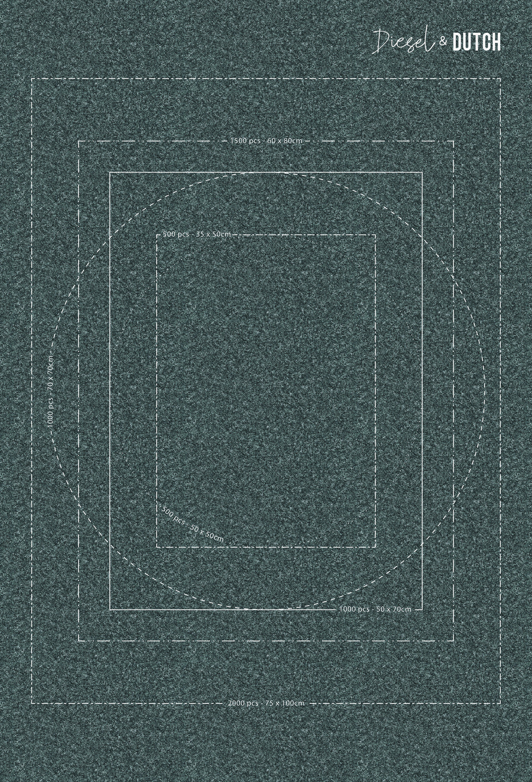 Jigsaw Felt Roll Up Storage Mat - Diesel & Dutch