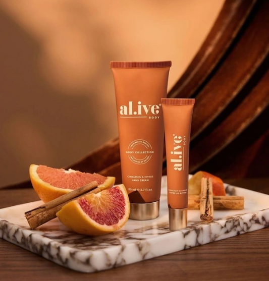 Al.ive Limited Edition - Hand and Lip Gift Set Cinnamon & Citrus