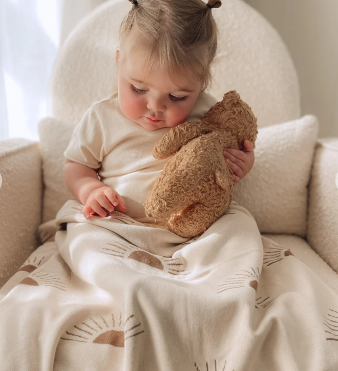 Sun Coffee Luxe Knitted Blanket - Fox & Fallow