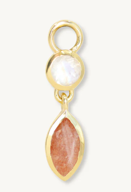 Thea Gold Sunstone Earring Charm - Toni May