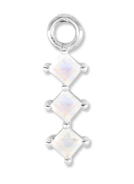 Trio Moonstone Silver Earring Charm - Toni May