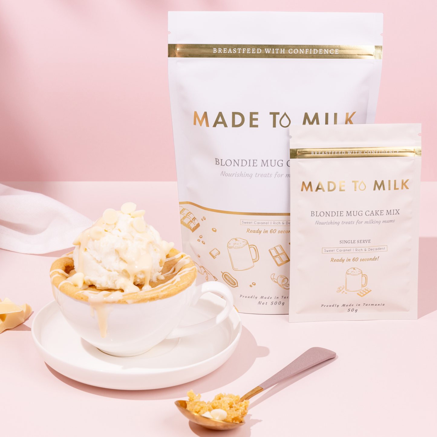 Blondie Mug Cake Mix - Single Serve - Made to Milk