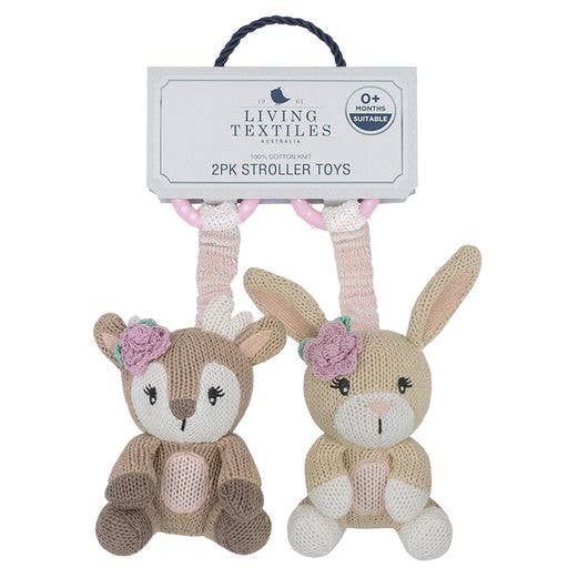 2pk Stroller Toys - Fawn & Bunny