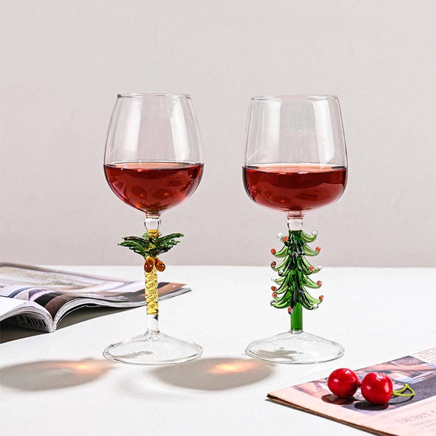 Palm Tree Wine Glass - Tutu Home