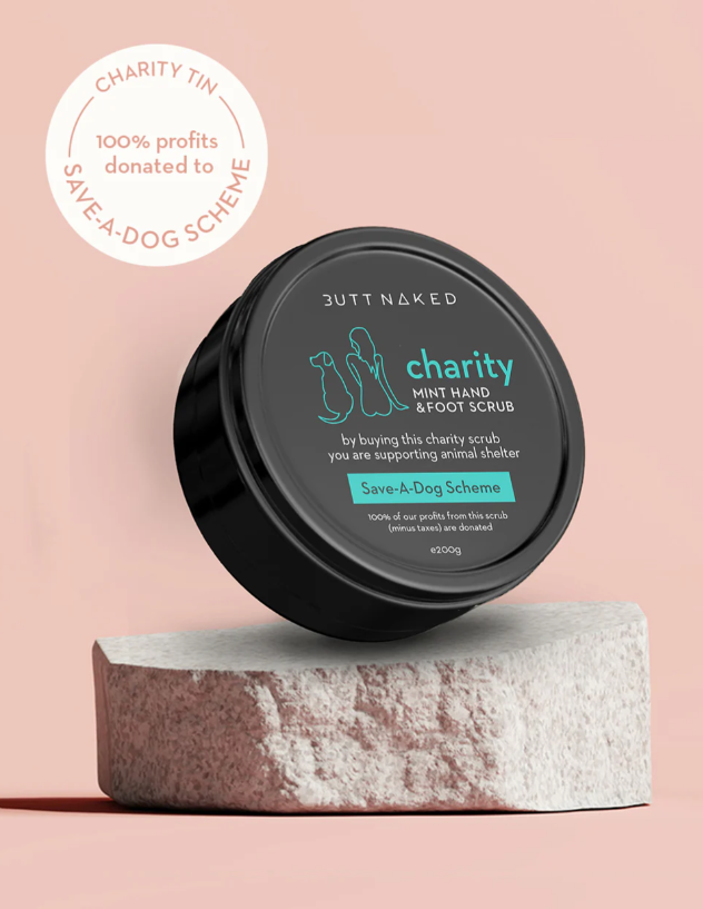 Charity Scrub -Mint Hand + Foot Scrub by Butt Naked