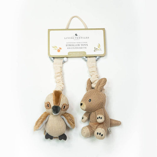 2pk Stroller Toy - Kangaroo & Kookaburra