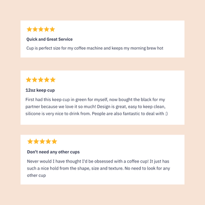 SEAFOAM - Original Reusable Coffee Cup 12oz