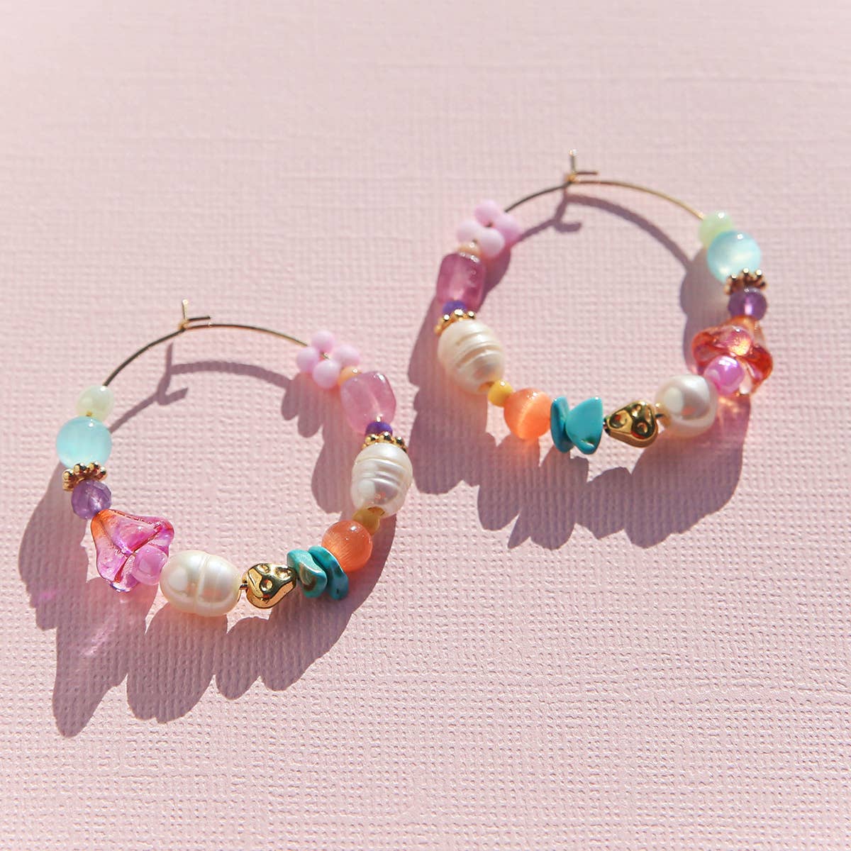 Large Rainbow Hoop Earrings - Kingston Jewellery