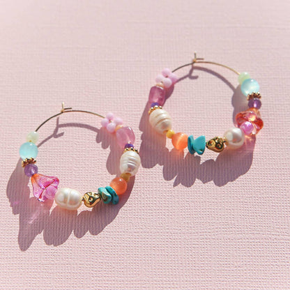 Large Rainbow Hoop Earrings - Kingston Jewellery