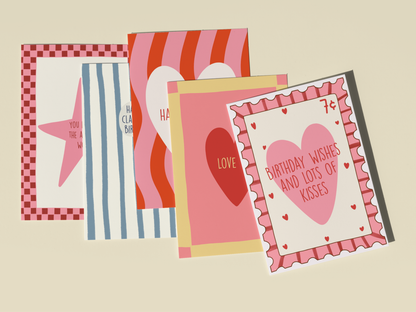 Wishes Kisses Birthday Card