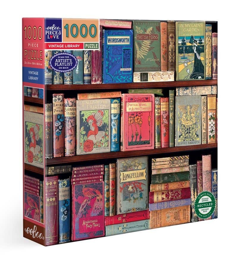EeBoo 1000 Pc Puzzle - Vintage Library