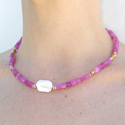 Pink Pearl Necklace  ~  Kingston Jewellery
