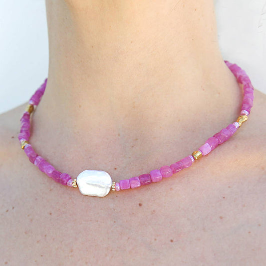 Pink Pearl Necklace  ~  Kingston Jewellery
