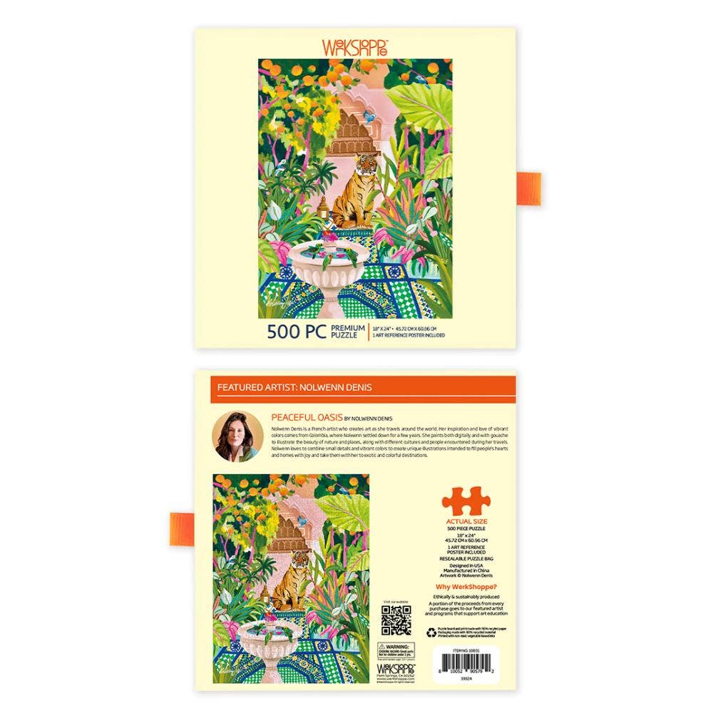 WerkShoppe 500 Pc Puzzle - Peaceful Oasis - Slip Box