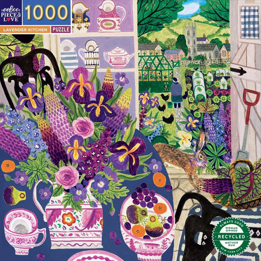 EeBoo 1000 Pc Puzzle - Lavender Kitchen