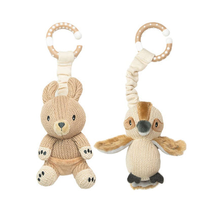 2pk Stroller Toy - Kangaroo & Kookaburra