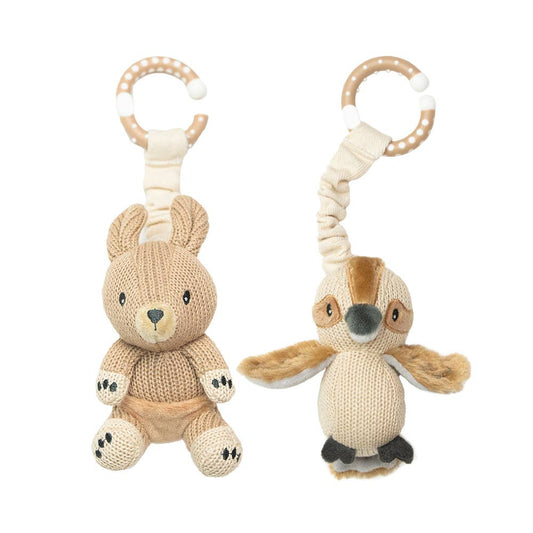 2pk Stroller Toy - Kangaroo & Kookaburra
