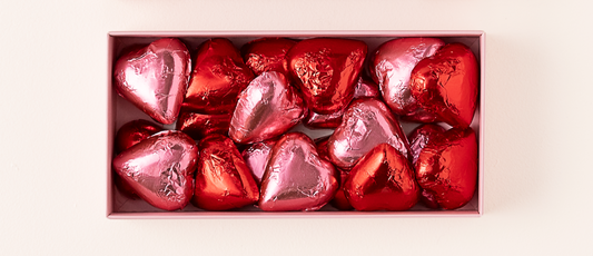 LOVE YOU Gift Box with Milk Chocolate Hearts - Coated