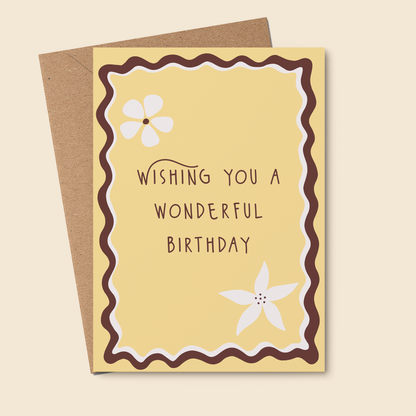 Wishing You A Wonderful Birthday Card