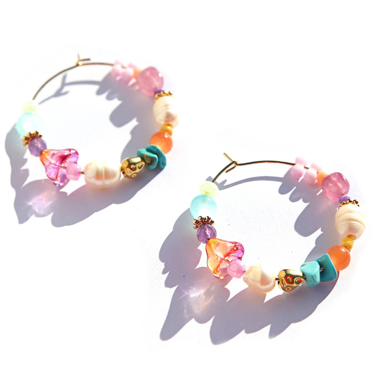 Large Rainbow Hoop Earrings - Kingston Jewellery