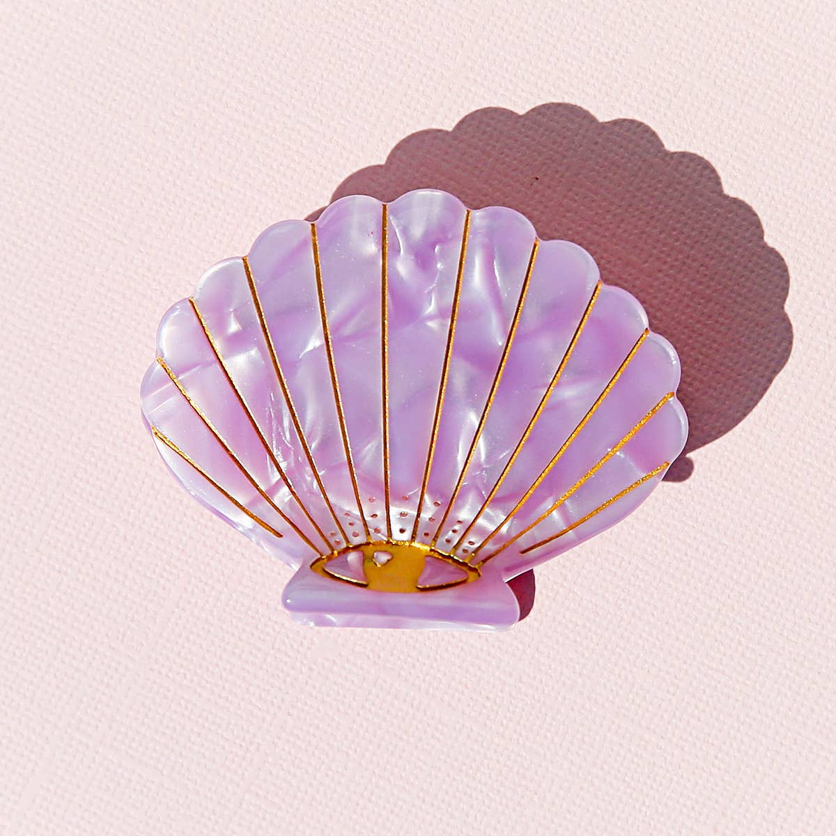 Lilac Shell Clip - Kingston Jewellery