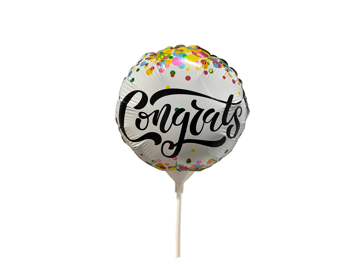 Mini Congrats Stick Balloon (22.5cm)
