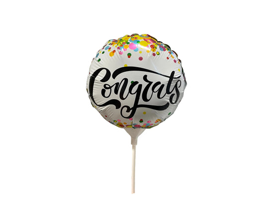 Mini Congrats Stick Balloon (22.5cm)