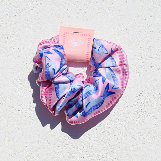 100% Silk Sardine Scrunchie by Jemima Kingston
