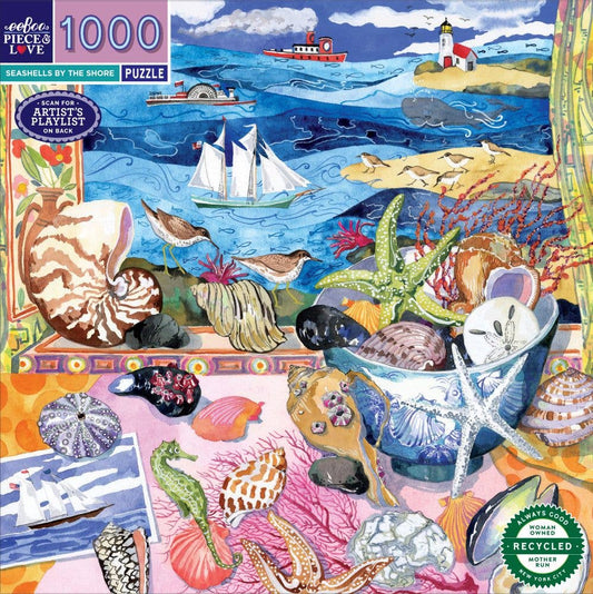 EeBoo 1000 Pc Puzzle – Seashell Shore