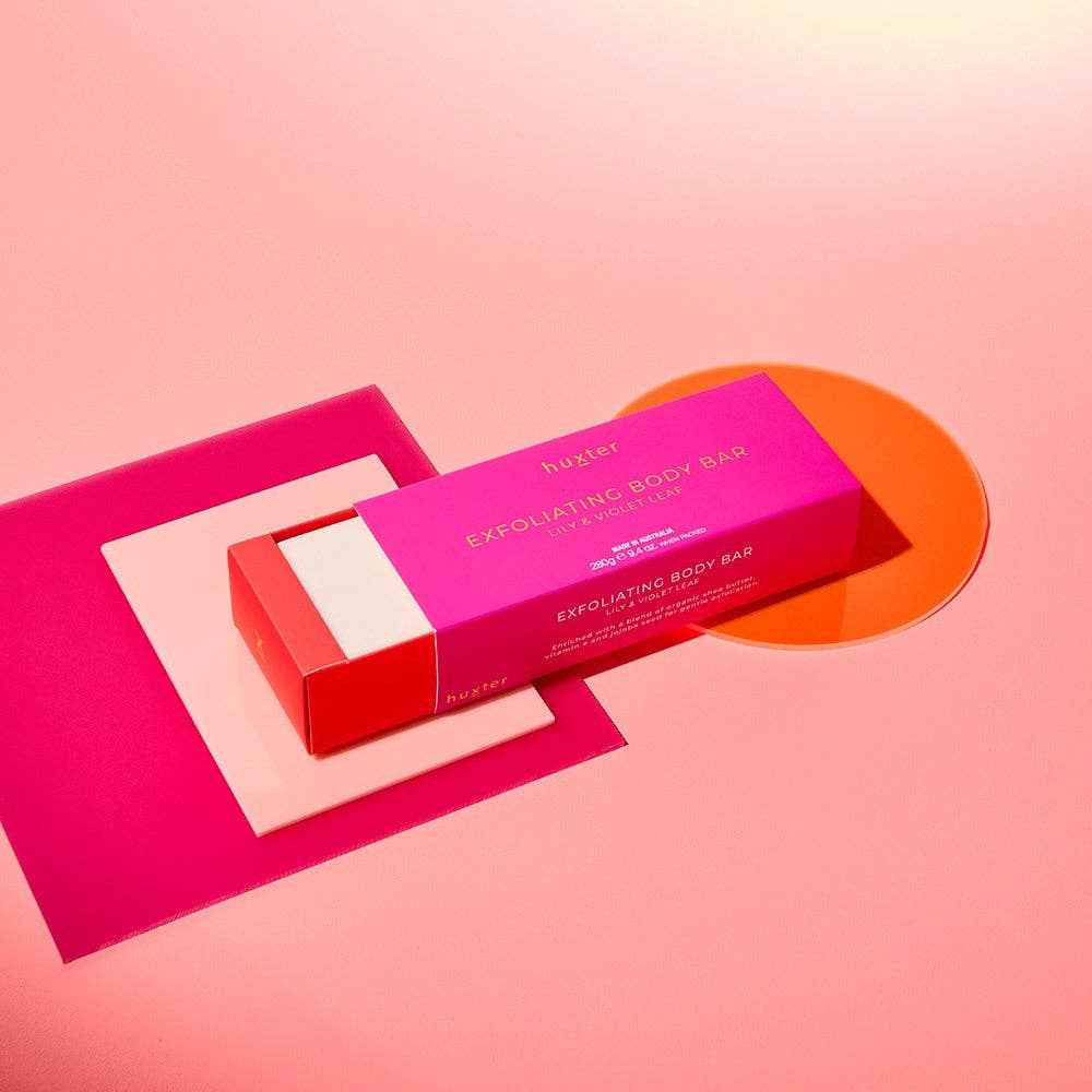 Exfoliating Body Bar | Lily & Violet Leaf ~ Huxter