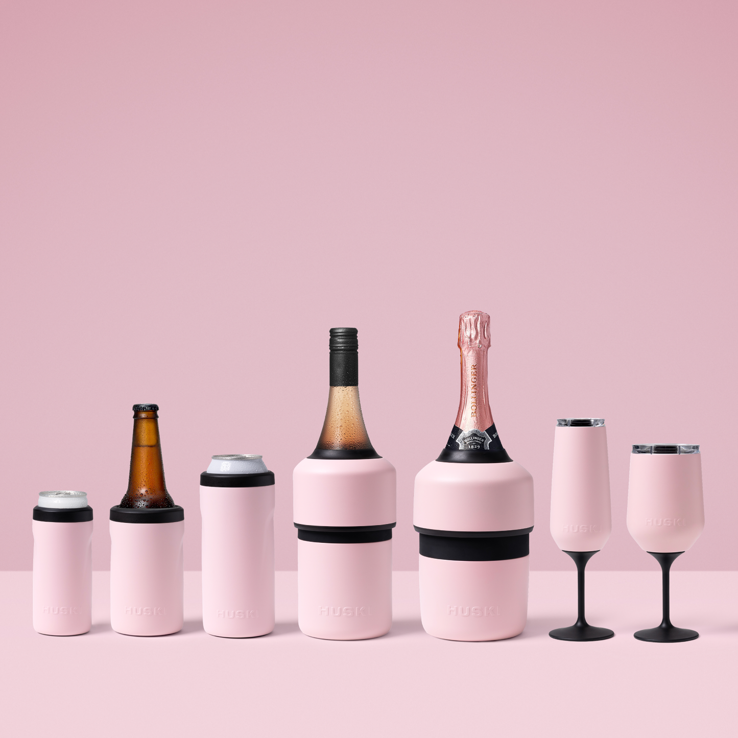 Huski Slim Can Cooler - Powder Pink