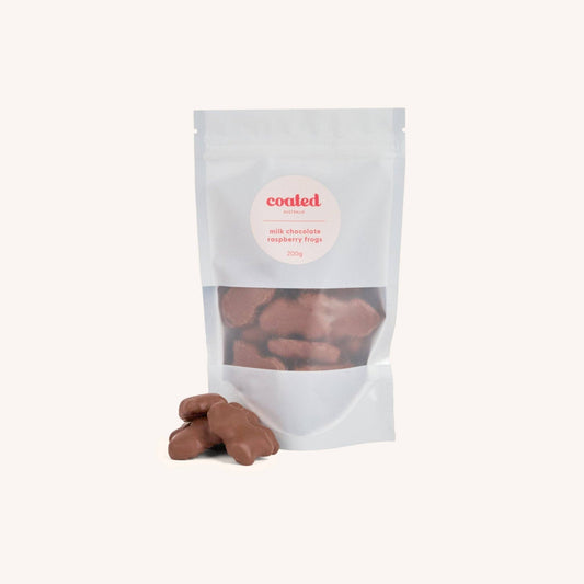 Milk Chocolate Raspberry Frogs - Coated