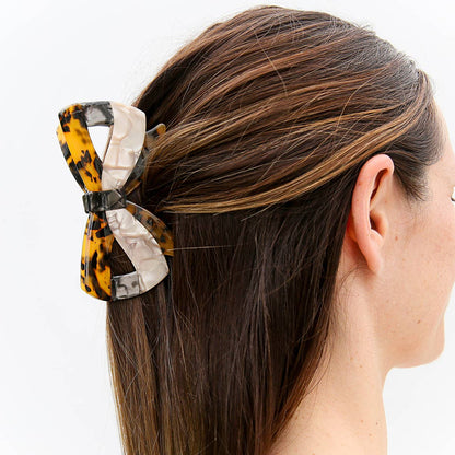 Tortoise Bow Claw Clip - Kingston Jewellery
