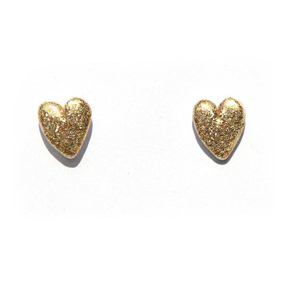Gold Heart Stud Earrings - Kingston Jewellery