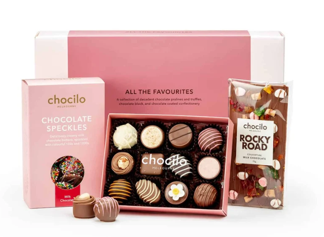 Chocilo ~ "All the Favourites" Milk Dark & White Chocolate Hamper