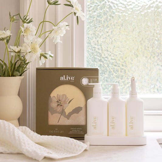 Retreat - Kitchen Trio & Waffle Towel Gift Set - Al.ive Body